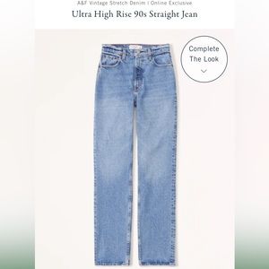 Abercrombie & Fitch Women’s Ultra High Rise 90’s Straight Jean size 27/4L
